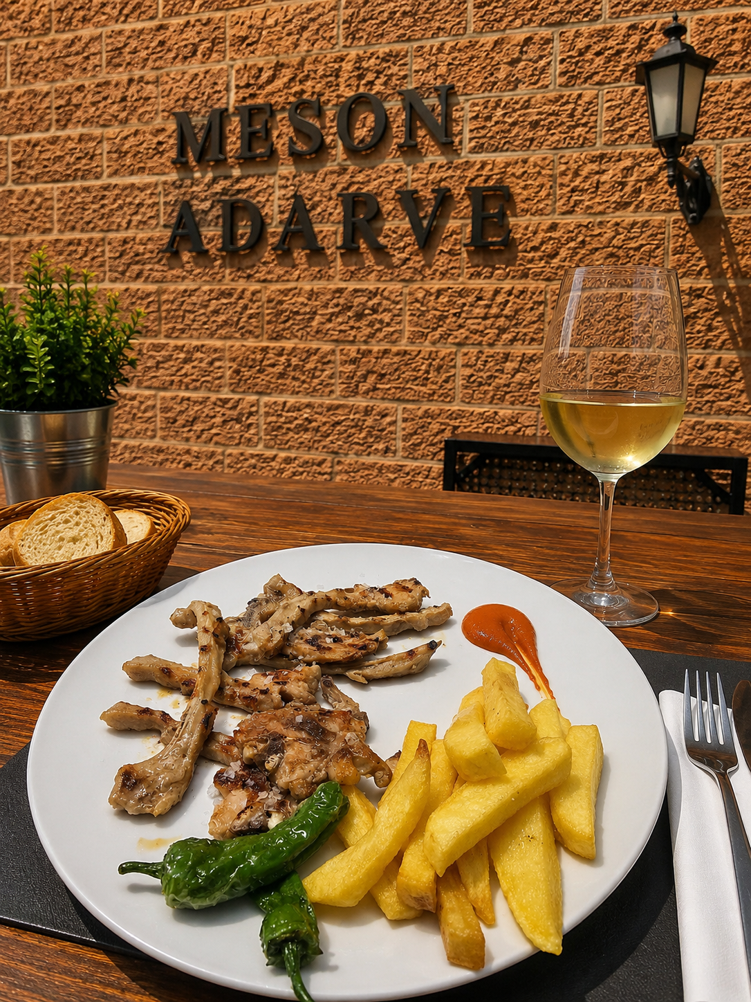 LAMB CHOPS WITH VEGETABLES OR FRIES