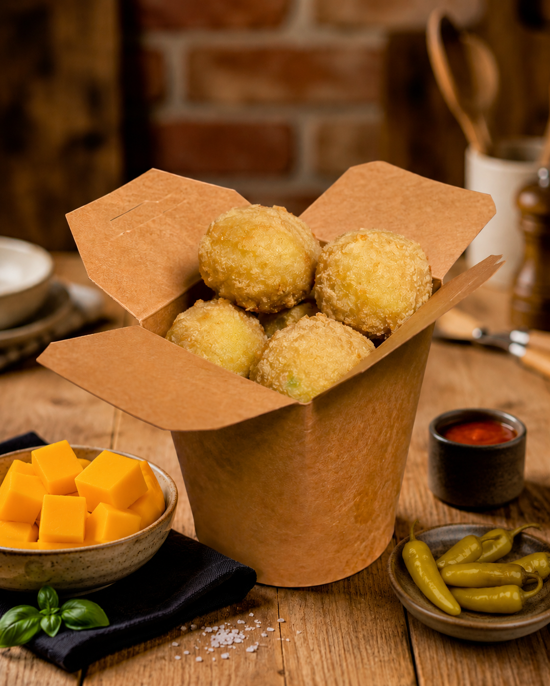Bolitas de Cheddar Picantes